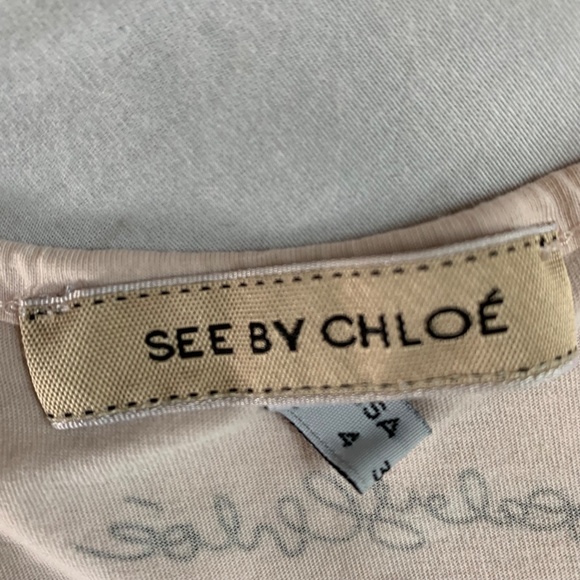 See By Chloe Women's 100% Cotton Tank Top Size 4 Excellent Condition Stag Deer - Picture 5 of 9